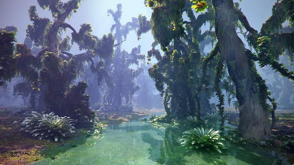 3d model of borneo forest hd