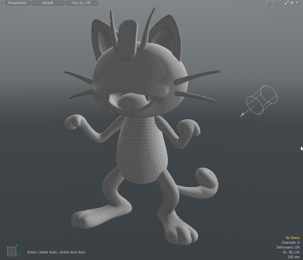 Meowth Pokemon Obj