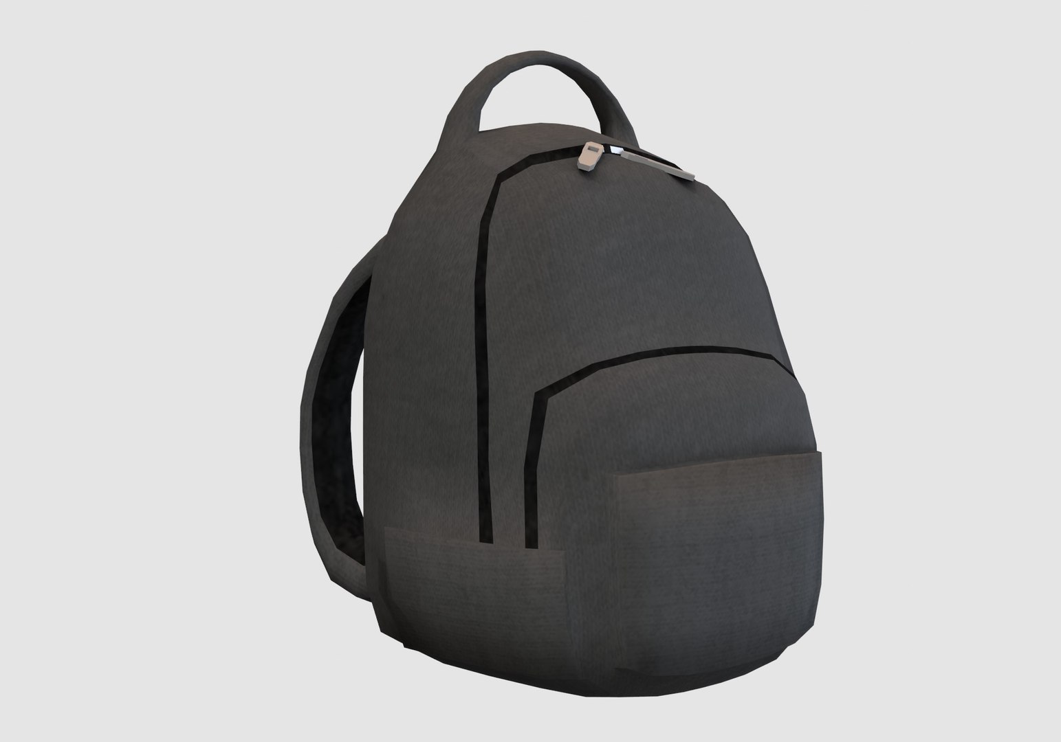 3D Gray Cartoon Backpack - TurboSquid 1912877