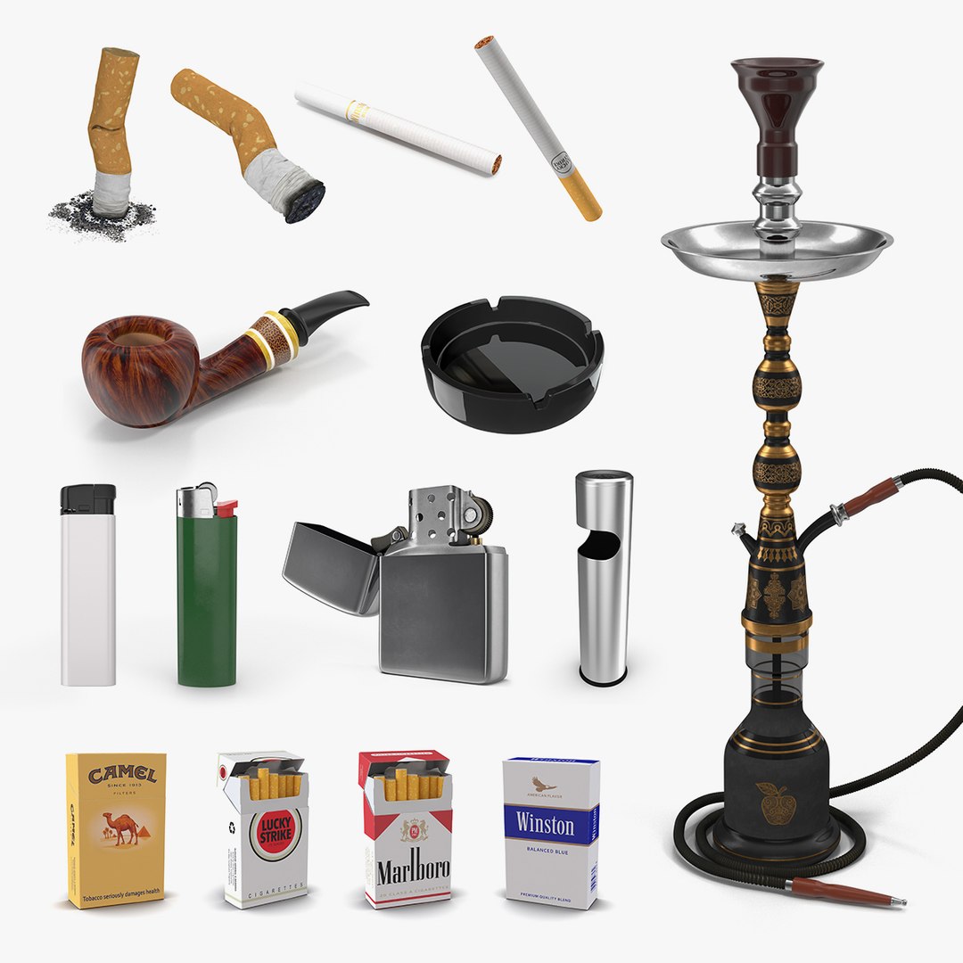 Smoking 3D Models Collection 2 3D model preview