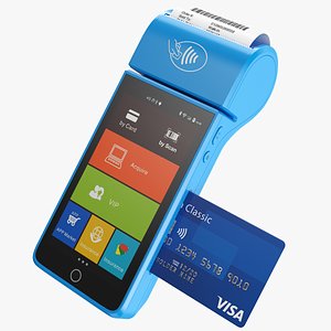 3D model Payment Credit Card Terminal