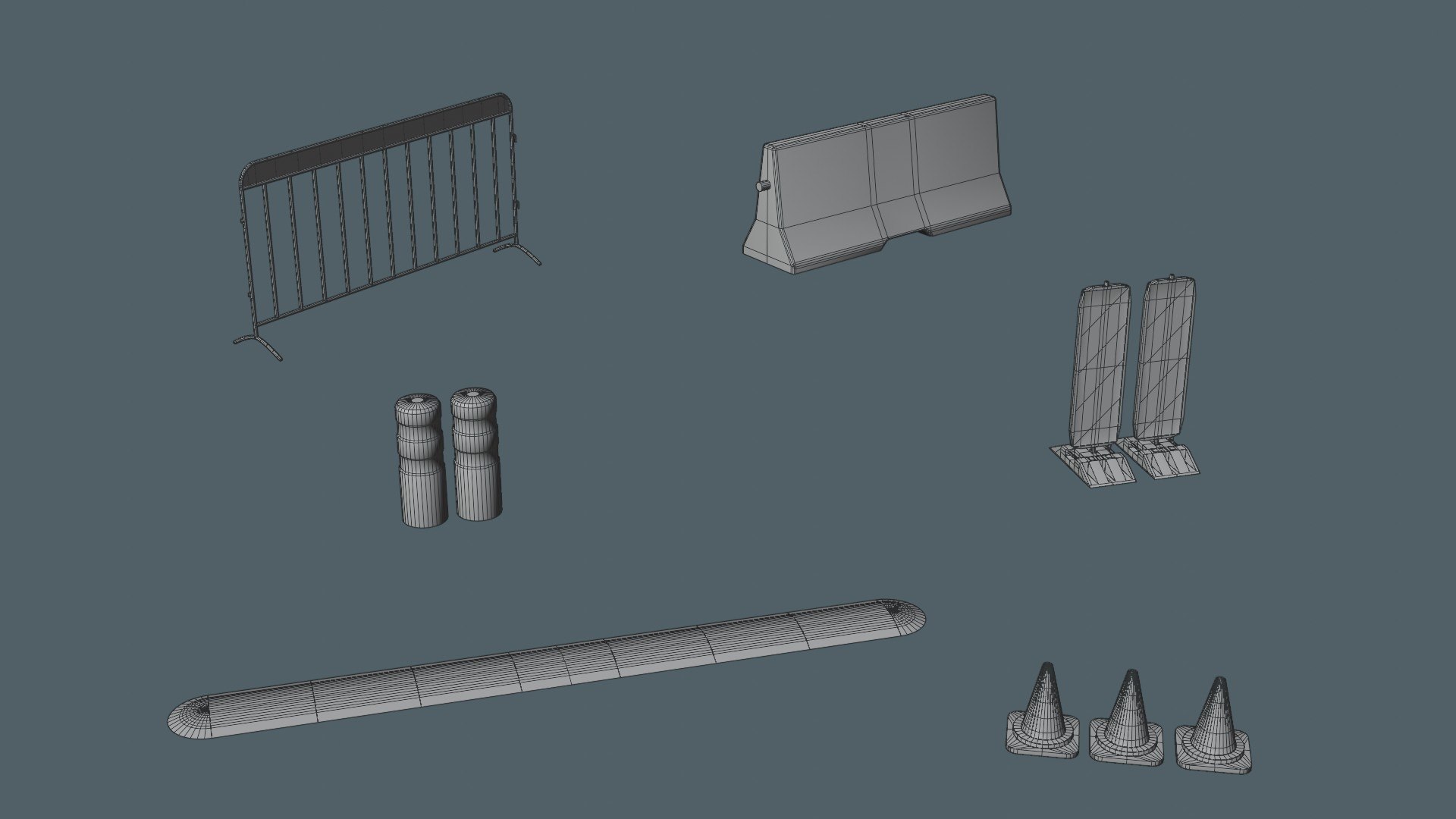 Road Equipment Collection 3D - TurboSquid 2200663