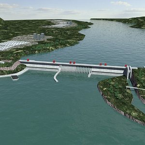 3D Chinese  Three Gorges  Dam model