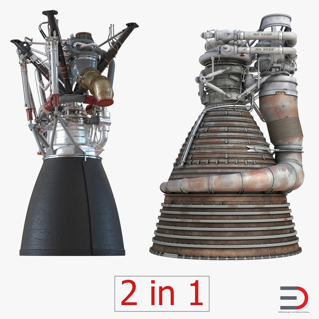Rocket Engines Collection 3D model preview