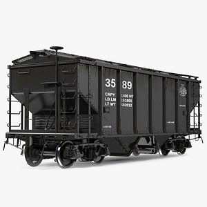 3D Two Bay Covered Hopper model