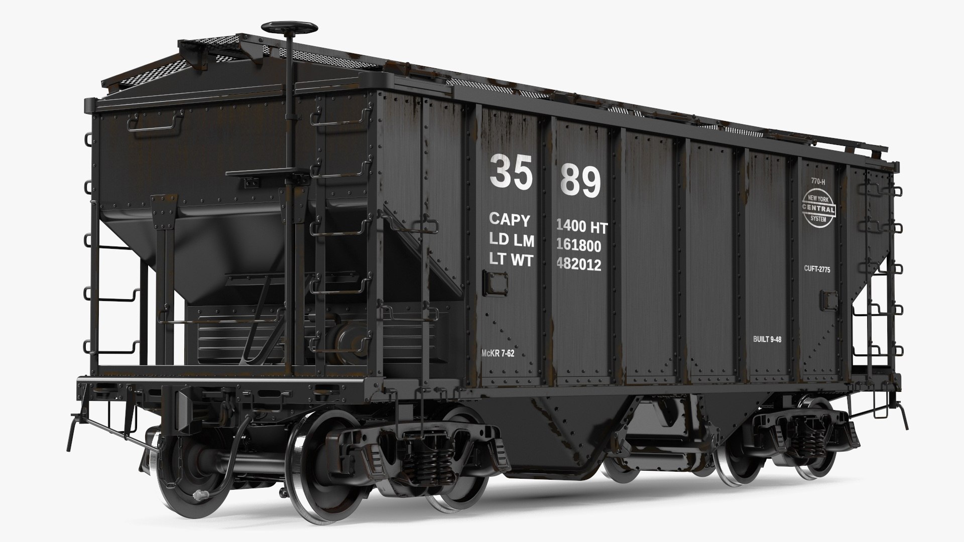 Two Bay Covered Hopper 3D model preview