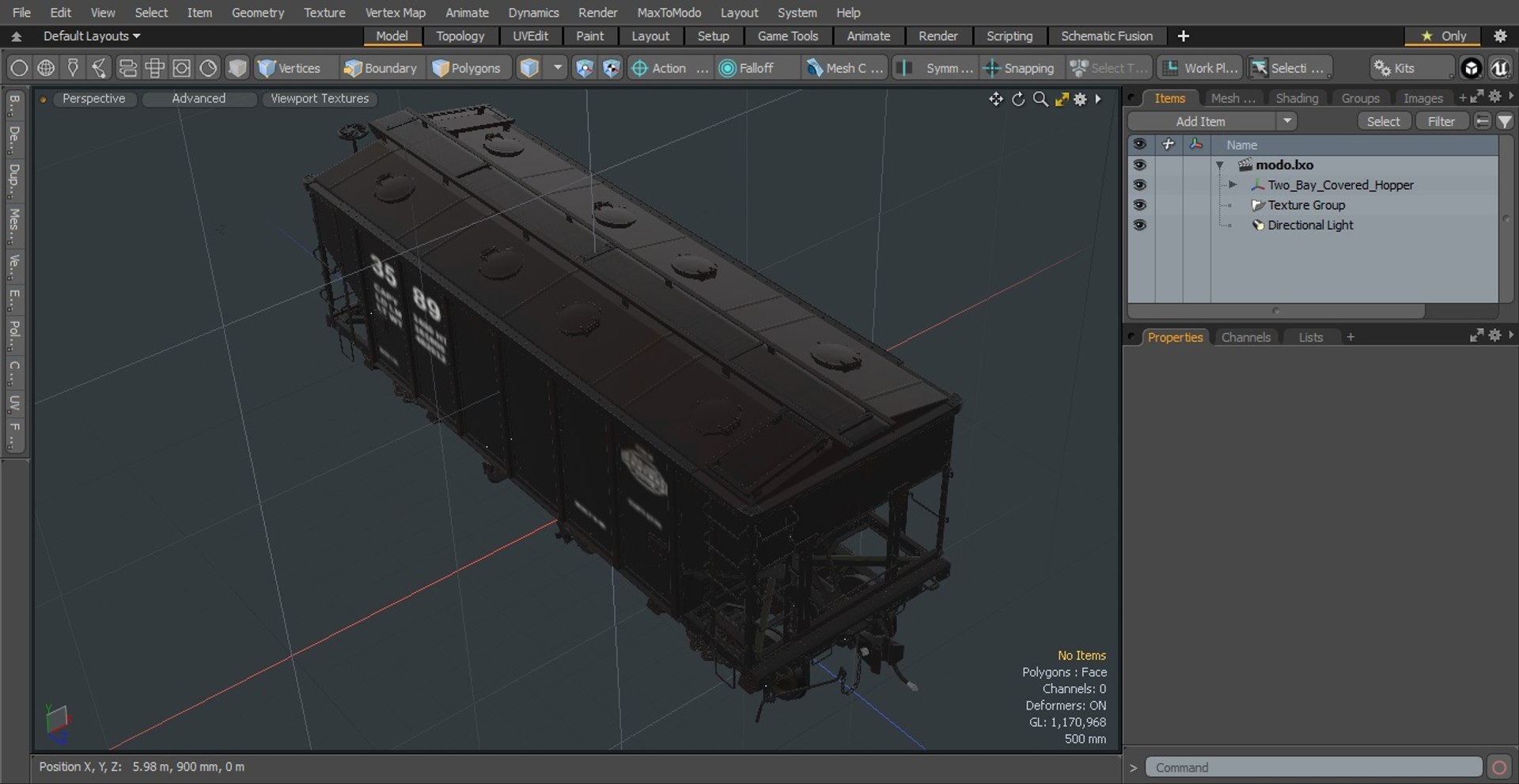 3D Two Bay Covered Hopper model - TurboSquid 2148463
