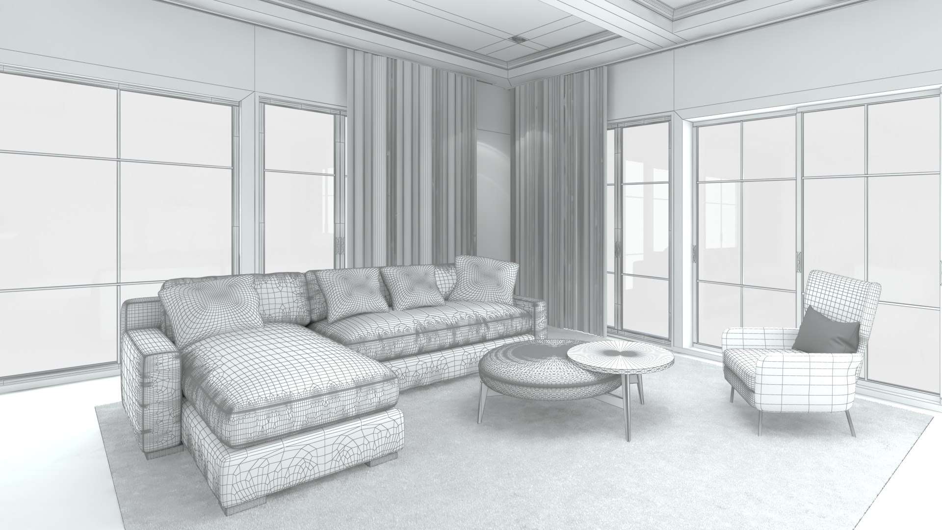 Modern Living Room 3D Model - TurboSquid 1461603
