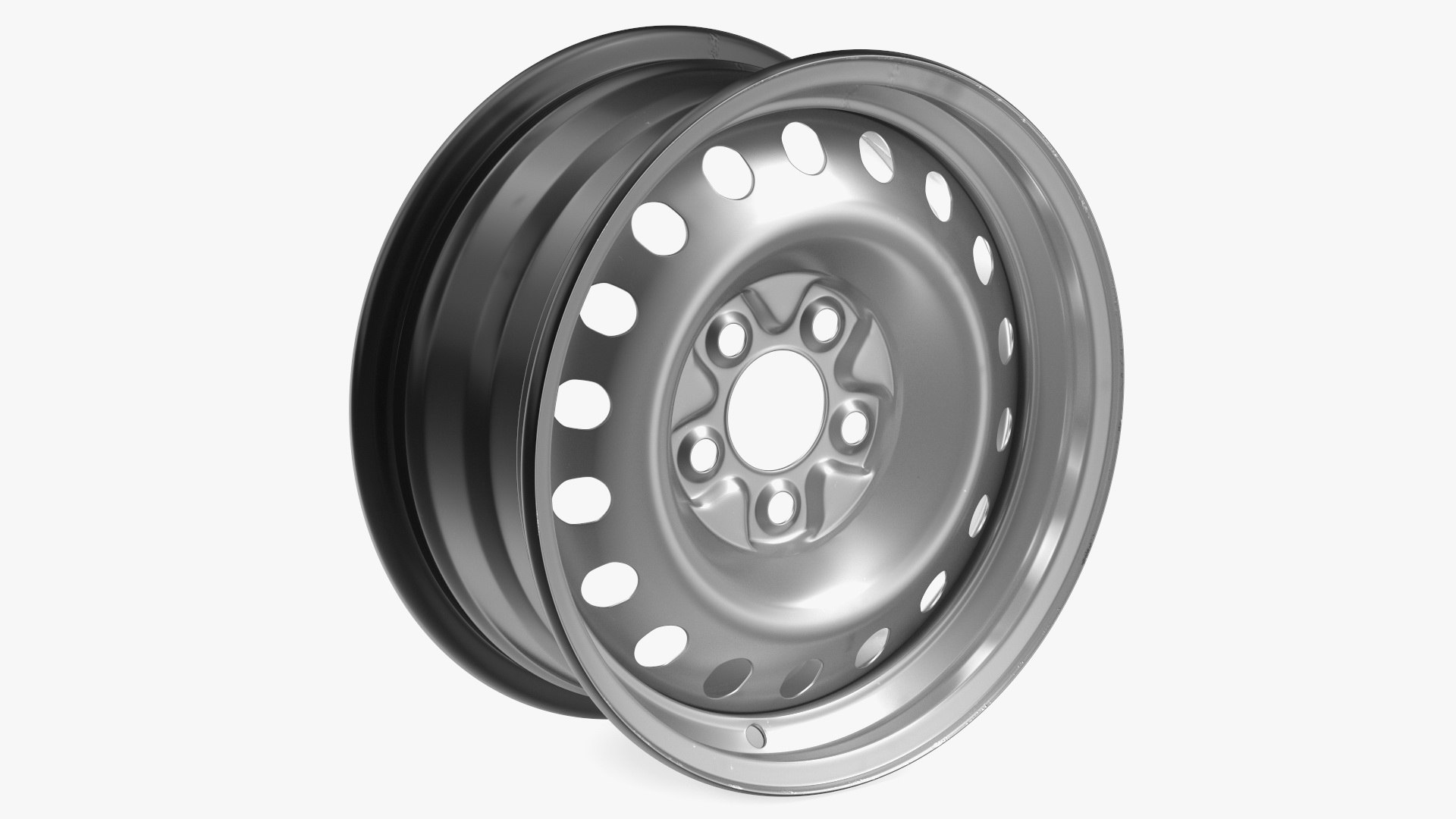 Steel Car Rim Metallic 3D model preview
