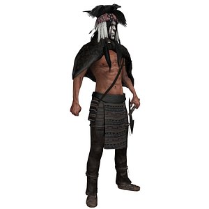 rigged native american 3D model