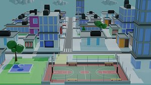 Low Poly City 3D