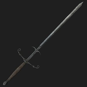 3D bastard sword