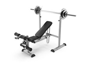 weight lifting bench 3D model