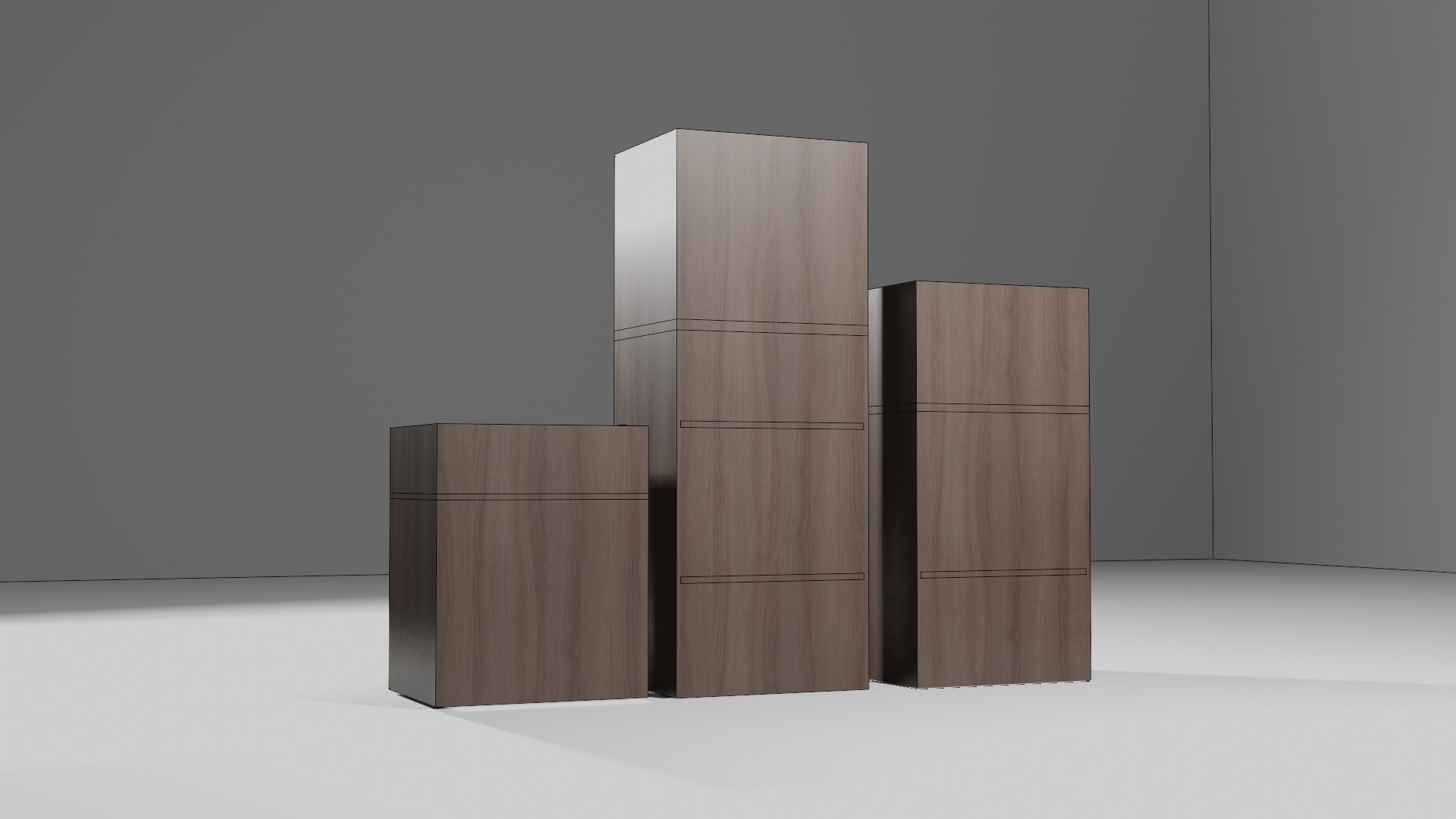 3D Bark Smell Realistic Dark Wood Drawer Unit Model TurboSquid 2118711