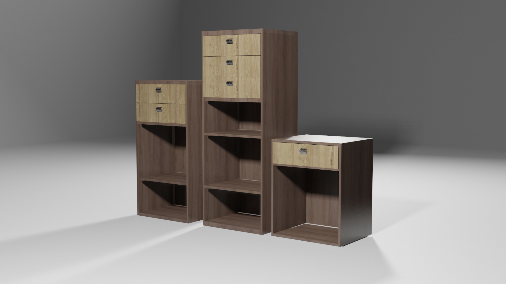 3D Bark Smell Realistic Dark Wood Drawer Unit Model TurboSquid 2118711