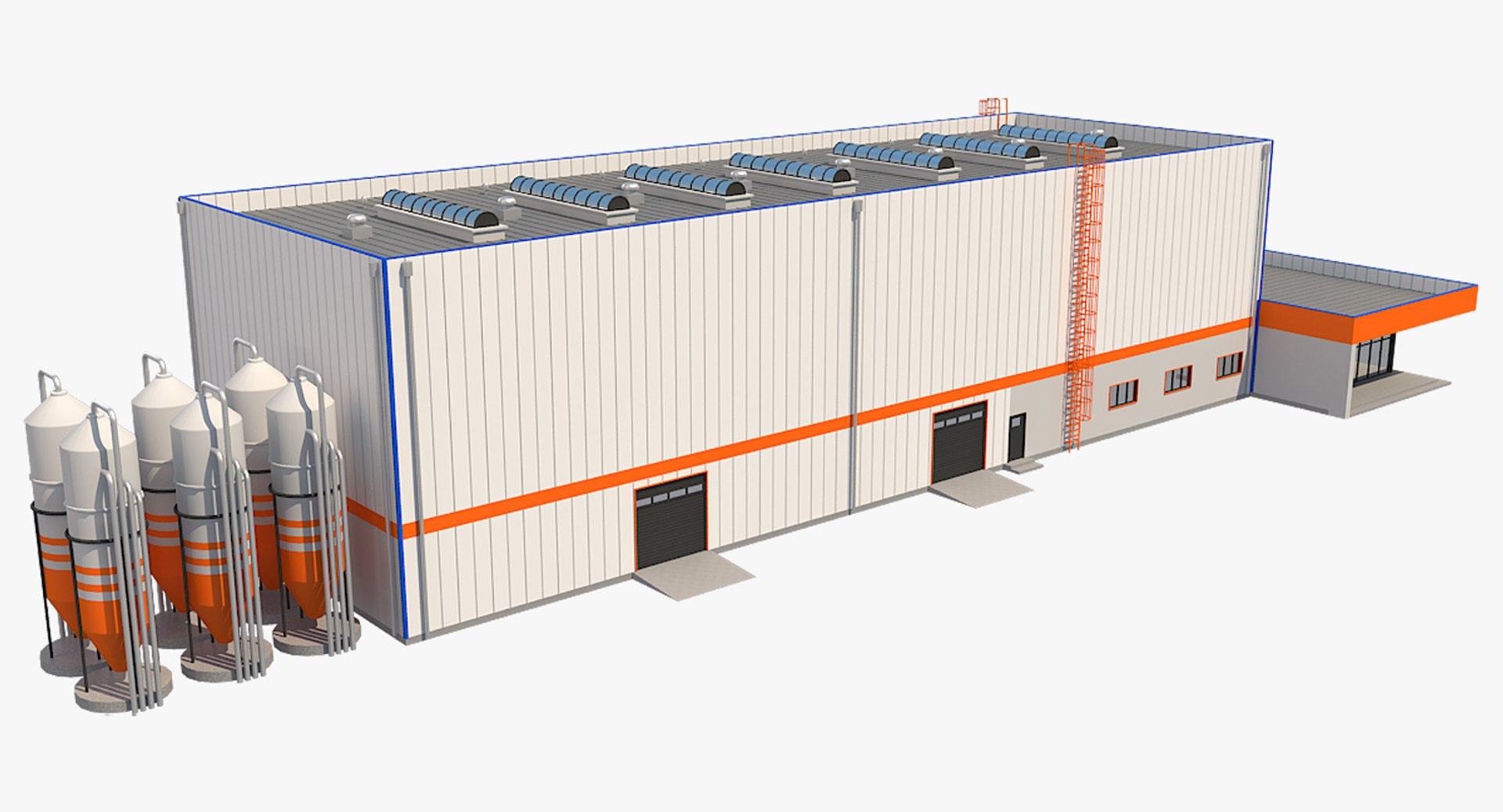 3D industrial building model - TurboSquid 1324029