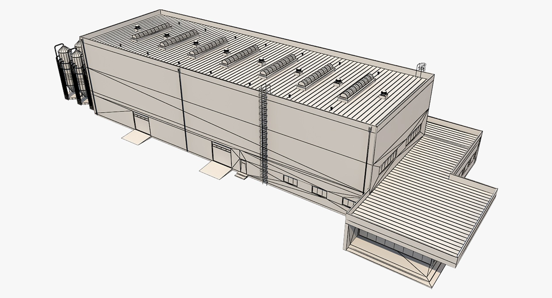 3D industrial building model - TurboSquid 1324029