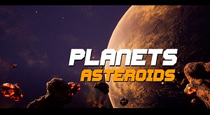 Asteroids Planets - unreal 4