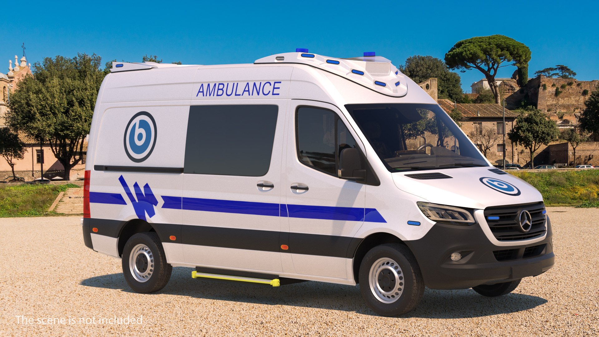 Mercedes Benz Sprinter Ambulance with Interior 3D model preview