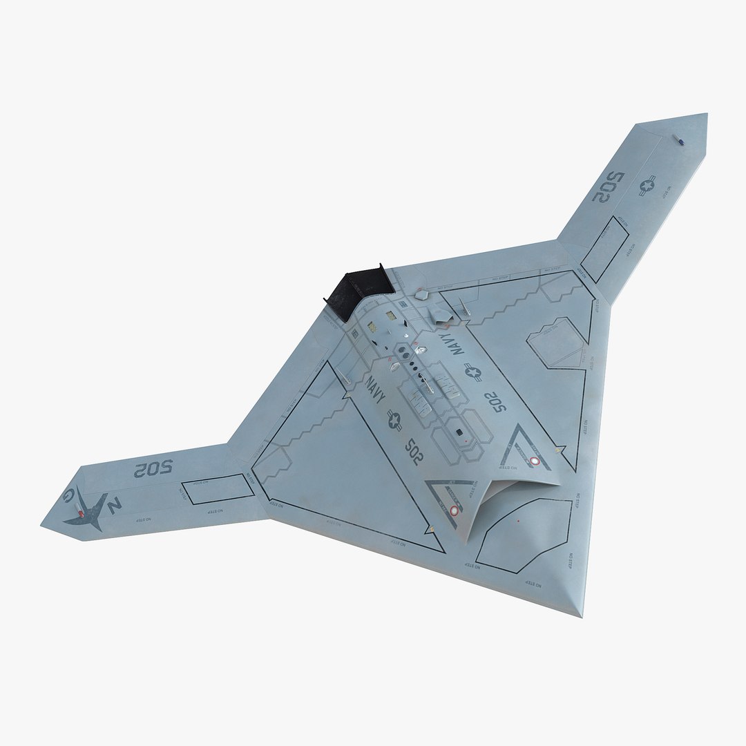 Northrop Grumman X-47B UAV 2 3D model preview