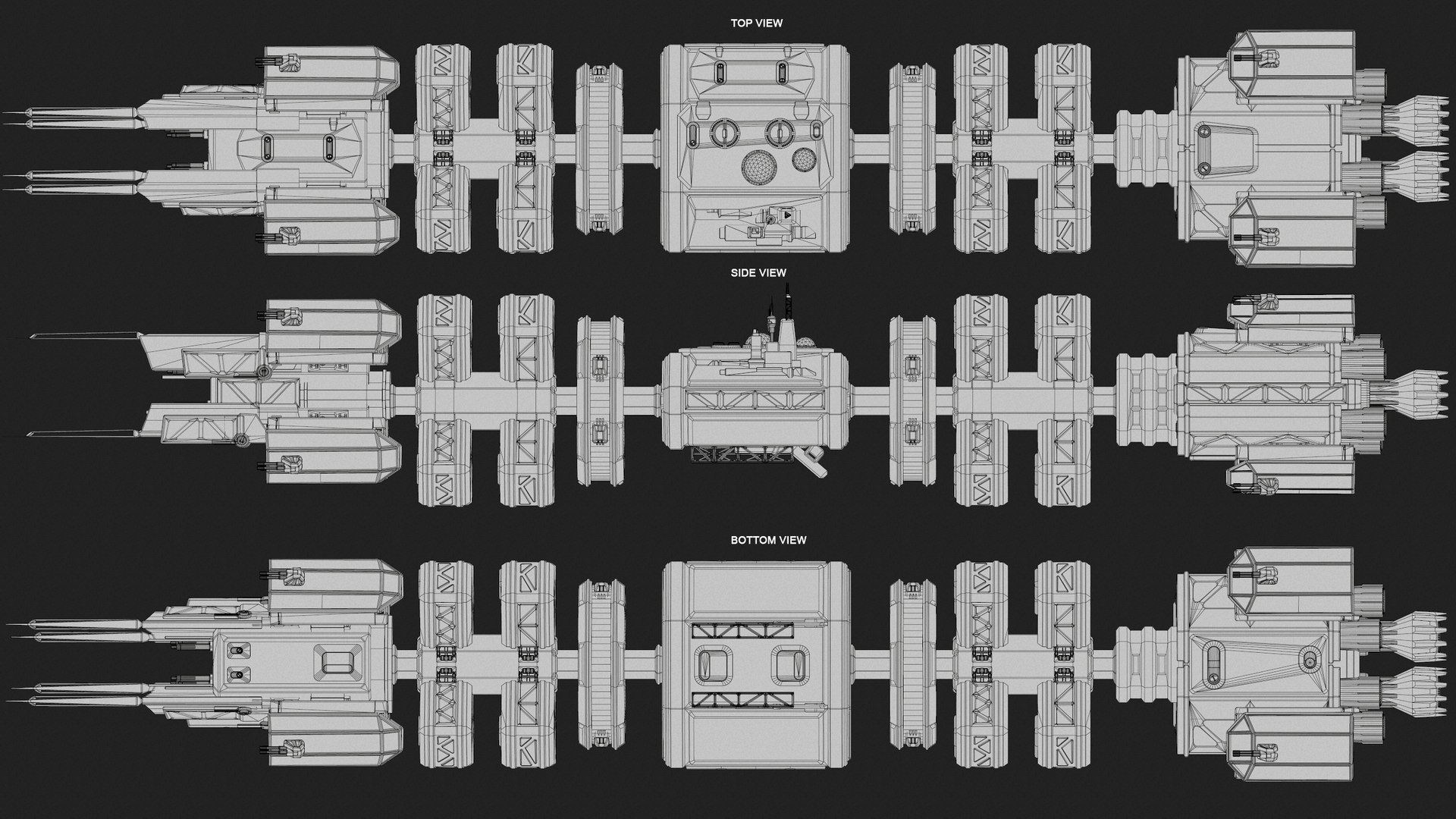 3d Sci-fi Freighter Cargo Spaceship Model - Turbosquid 1658614