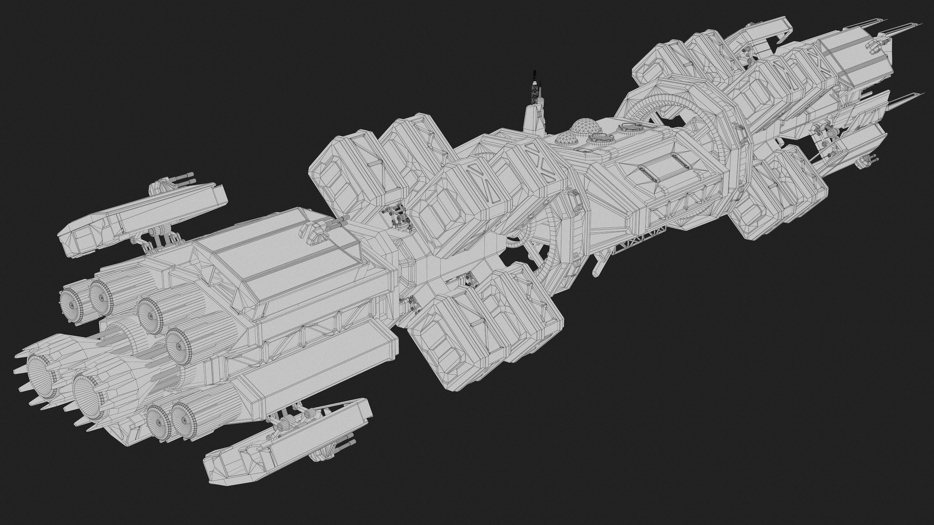 3D sci-fi freighter cargo spaceship model - TurboSquid 1658614