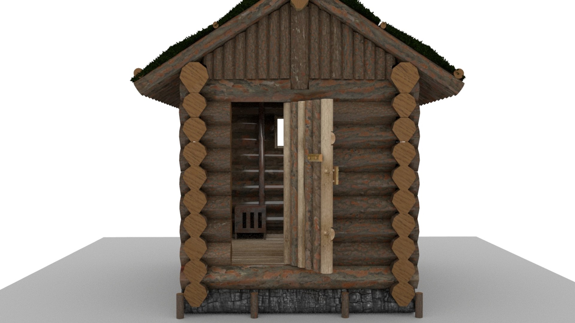 3D Log Cabin - TurboSquid 2198000