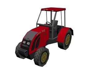 low-poly games vehicle 3d model