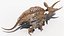 triceratops fossil walking pose 3D model