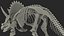 triceratops fossil walking pose 3D model