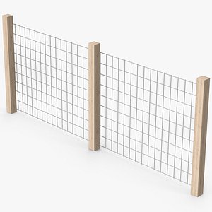Wire Fence And Wood Slabs