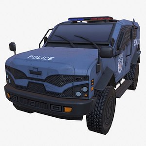 3D car armored blue swat model