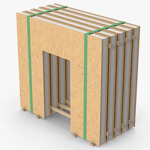 3D Plywood Doors Facade