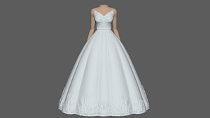 3D Model of Bride 1 with 1 body size ready for 3D Print