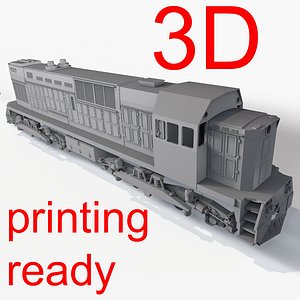3d russian diesel train locomotive model