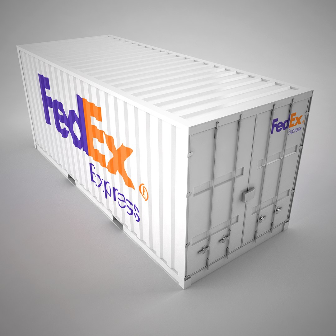 3ds Max Fedex Cargo Trade Container