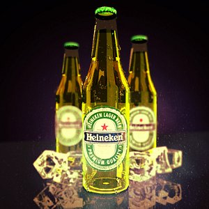 heineken bottle 3d max