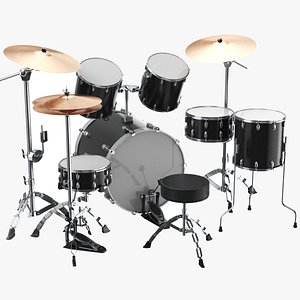 Black Drum Kit model