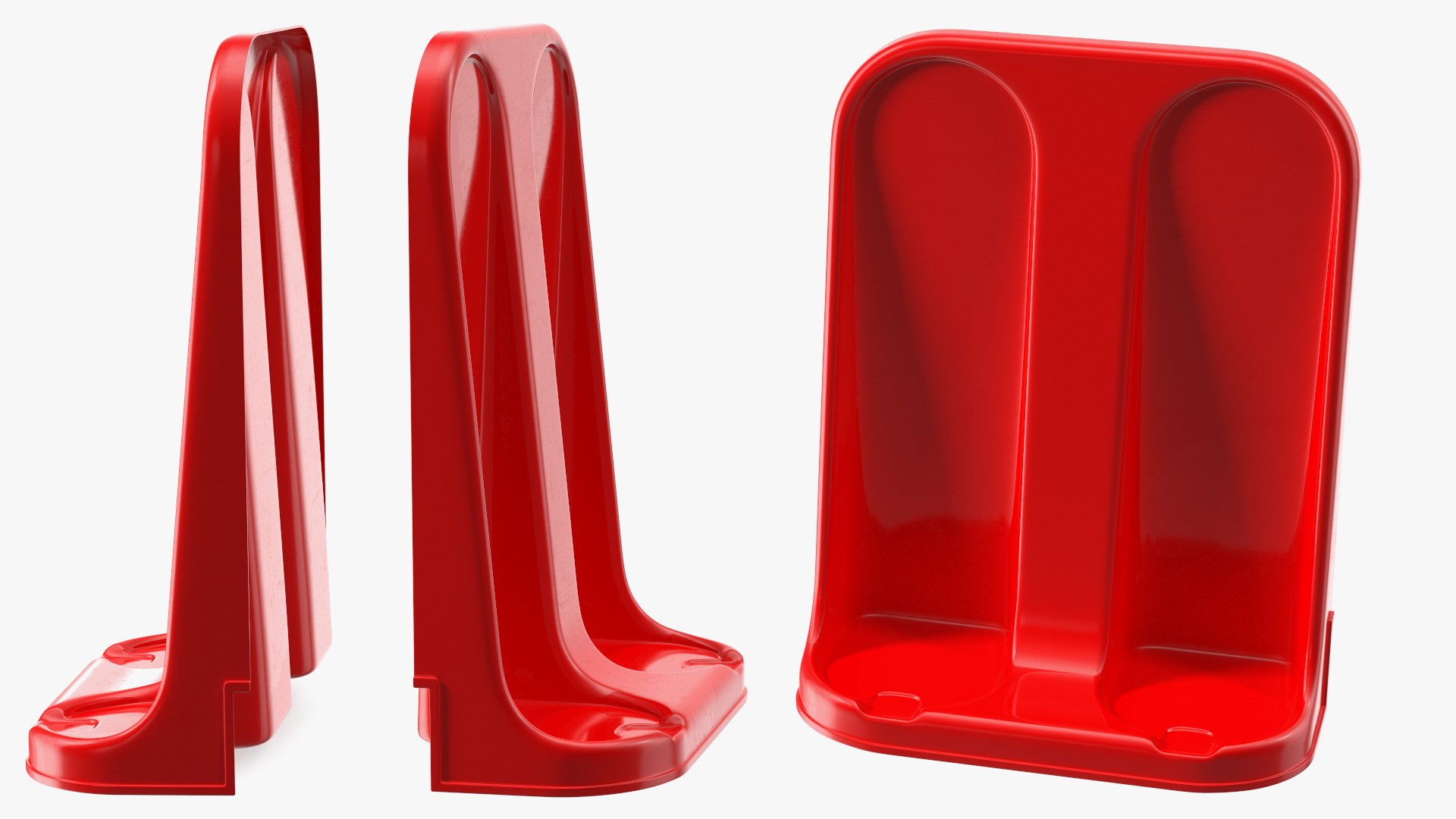 Double Fire Extinguisher Fiberglass Stand 3D model preview