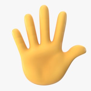 hand fingers splayed emoji 3D model