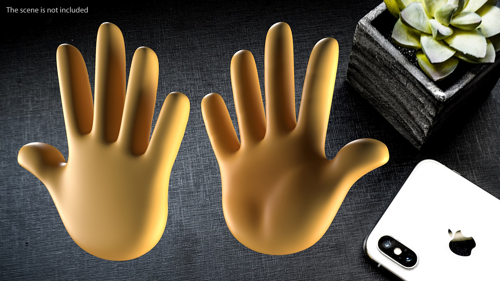 Hand with Fingers Splayed Emoji 3D model preview