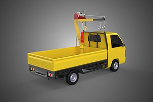 PICKUP TRUCK ELECTRIC WINCH HOIST LIFT BOOM HYDRAULIC CRANE JIB 3D model