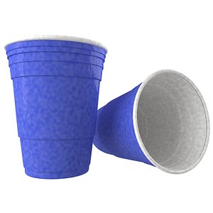 3d blue solo cup model
