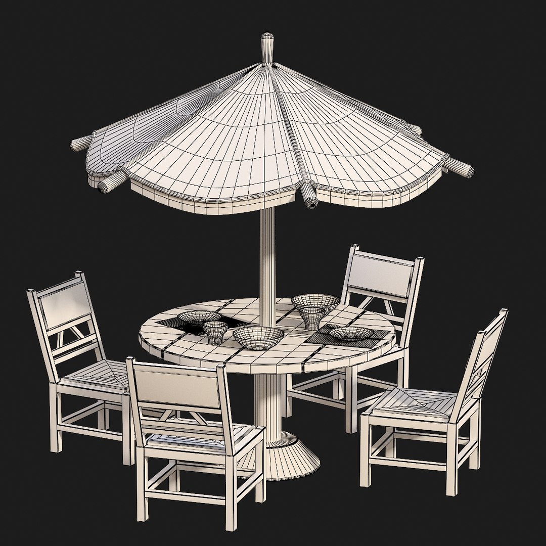 Table Chairs Model - TurboSquid 1427963
