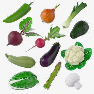 Cartoon Whole Vegetables Collection 02 3D model