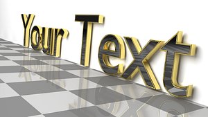 custom text 2 - 3D model