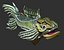 Fish Concept Design Scolpisci e Polypaint ZBrush ZTL File