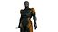 Gray Fox Ninja Warrior 3D-Modell Assassin Rigged Spiel bereit