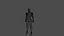 Gray Fox Ninja Warrior 3D-Modell Assassin Rigged Spiel bereit