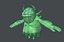 monster cartoon green obj